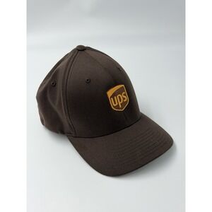 UPS Employee Hat Brown Port Authority Flexfit Cap Size S M